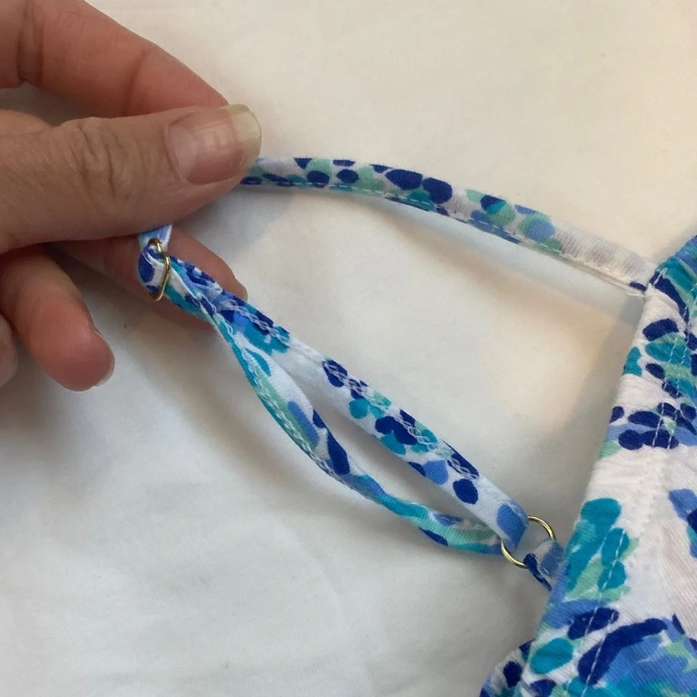 Lilly Pulitzer Blue & Aqua Floral Girls Romper